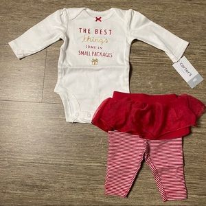 Carter’s Baby 2 Piece Holiday Bodysuit Tutu/Pants